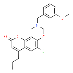 6-chloro-9-[(3-methoxyphenyl)methyl]-4-propyl-8,10-dihydropyrano[2,3-f][1,3]benzoxazin-2-one picture