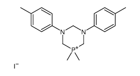 1,3,5-Diazaphosphorinium, 1,3-bis(4-methylphenyl)-5,5-dimethyl-, iodid e structure