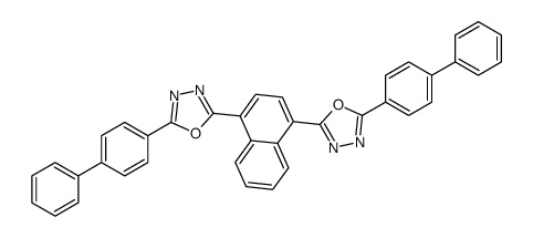 2-(4-phenylphenyl)-5-[4-[5-(4-phenylphenyl)-1,3,4-oxadiazol-2-yl]naphthalen-1-yl]-1,3,4-oxadiazole结构式