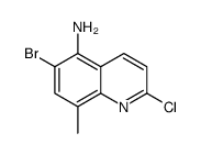 6-bromo-2-chloro-8-methylquinolin-5-amine Structure