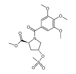 methyl (2S,4R)-4-methanesulfonyloxy-1-(3,4,5-trimethoxybenzoyl)pyrrolidine-2-carboxylate Structure