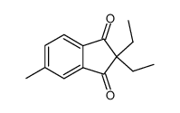 2,2-diethyl-5-methyl-indan-1,3-dione结构式