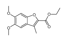 ethyl 5,6-dimethoxy-3-methylbenzo-(b)-furan-2-carboxylate Structure