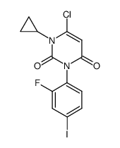 6-chloro-1-cyclopropyl-3-(2-fluoro-4-iodophenyl)-1H-pyrimidine-2,4-dione结构式