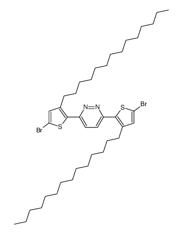 3,6-bis(5-bromo-3-tetradecylthiophen-2-yl)pyridazine结构式