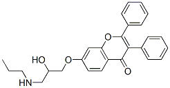 7-[3-(Propylamino)-2-hydroxypropoxy]-2,3-diphenylchromone结构式