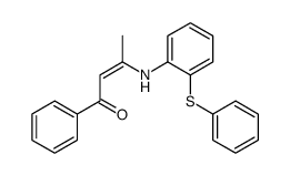 1-phenyl-3-(2-phenylsulfanylanilino)but-2-en-1-one结构式