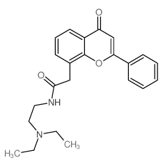 N-(2-diethylaminoethyl)-2-(4-oxo-2-phenyl-chromen-8-yl)acetamide structure