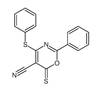 2-phenyl-4-phenylsulfanyl-6-sulfanylidene-1,3-oxazine-5-carbonitrile Structure