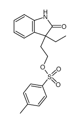 Toluene-4-sulfonic acid 2-(3-ethyl-2-oxo-2,3-dihydro-1H-indol-3-yl)-ethyl ester Structure