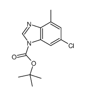 1H-Benzimidazole-1-carboxylicacid,6-chloro-4-Methyl-,1,1-dimethylethylester Structure
