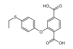 2-(4-ethylsulfanylphenoxy)terephthalic acid Structure