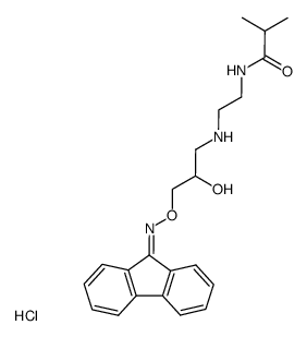 N-{2-[3-(Fluoren-9-ylideneaminooxy)-2-hydroxy-propylamino]-ethyl}-isobutyramide; hydrochloride Structure