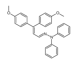 3,3-Bis(4-methoxyphenyl)acrylaldehyde-diphenylhydrazone结构式