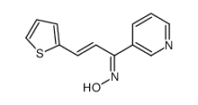 N-(1-pyridin-3-yl-3-thiophen-2-ylprop-2-enylidene)hydroxylamine Structure