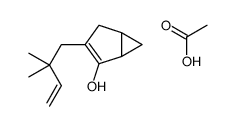 acetic acid,3-(2,2-dimethylbut-3-enyl)bicyclo[3.1.0]hex-2-en-2-ol Structure