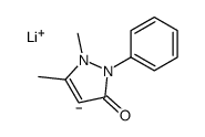 lithium,1,5-dimethyl-2-phenyl-4H-pyrazol-4-id-3-one结构式