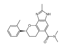 (8S)-N,N,2-trimethyl-8-(2-methylphenyl)-3,6,7,8-tetrahydrochromeno[7,8-d]imidazole-5-carboxamide结构式