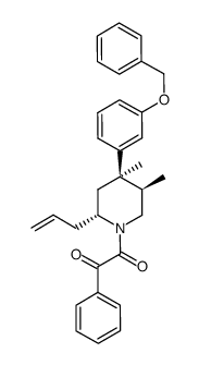 1-((2R,4R,5R)-2-allyl-4-(3-(benzyloxy)phenyl)-4,5-dimethyl-piperidin-1-yl)-2-phenylethane-1,2-dione结构式