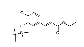 ethyl 3-[3-(tert-butyl-dimethyl-silanyloxy)-4-methoxy-5-methyl-phenyl]-(E)-2-propionate结构式
