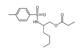 2-[(4-methylphenyl)sulfonylamino]hexyl propanoate Structure