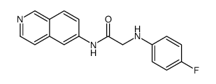 2-(4-fluoroanilino)-N-isoquinolin-6-ylacetamide结构式