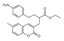 4-(4-aminophenyl)-2-(6-methyl-2-oxo-2H-chromen-3-ylmethyl)-butyric acid ethyl ester结构式