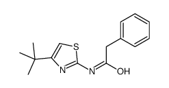N-[4-(2-Methyl-2-propanyl)-1,3-thiazol-2-yl]-2-phenylacetamide结构式
