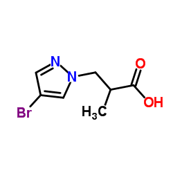 3-(4-Bromo-1H-pyrazol-1-yl)-2-methylpropanoic acid structure