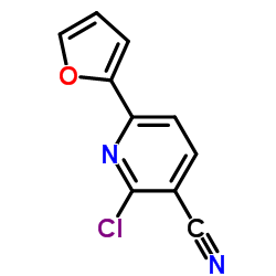 2-Chloro-6-(2-furyl)nicotinonitrile Structure