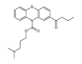 2-butyryl-phenothiazine-10-carboxylic acid 3-dimethylamino-propyl ester Structure