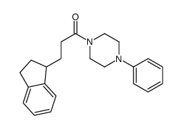 3-(2,3-dihydro-1H-inden-1-yl)-1-(4-phenylpiperazin-1-yl)propan-1-one Structure