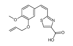 2-[(E)-2-(4-methoxy-3-prop-2-enoxyphenyl)ethenyl]-1,3-thiazole-4-carboxylic acid Structure