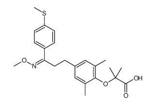 2-[2,6-dimethyl-4-[3-[4-(methylthio)phenyl]-3-methoxyimino-propyl]phenoxy]-2-methyl-propanoic acid Structure