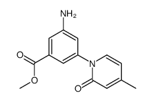 3-amino-5-(4-methyl-2-oxo-2H-pyridin-1-yl)benzoic acid methyl ester结构式
