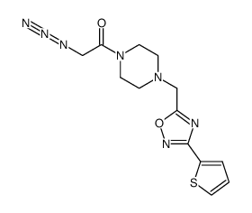 2-azido-1-[4-(3-thiophen-2-yl[1,2,4]oxadiazol-5-yl-methyl)piperazin-1-yl]ethanone Structure