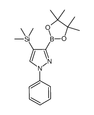 1-phenyl-3-(4,4,5,5-tetramethyl-1,3,2-dioxaborolan-2-yl)-4-(trimethylsilyl)-1H-pyrazole Structure