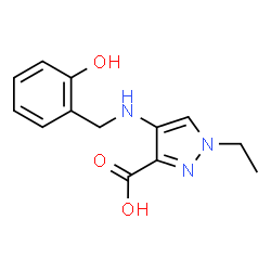 1-Ethyl-4-[(2-hydroxybenzyl)amino]-1H-pyrazole-3-carboxylic acid结构式