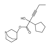 1-azabicyclo[2.2.2]oct-8-yl 2-cyclopentyl-2-hydroxy-hex-3-ynoate structure