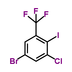 5-Bromo-3-chloro-2-iodobenzotrifluoride结构式