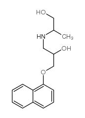 1-(1-hydroxy-2-propylamino)-3-(1-naphthoxy)-2-propanol结构式