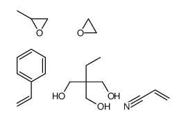 2-ethyl-2-(hydroxymethyl)propane-1,3-diol,2-methyloxirane,oxirane,prop-2-enenitrile,styrene Structure