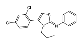 4-(2,4-dichlorophenyl)-N-phenyl-3-propyl-1,3-thiazol-2-imine结构式