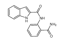 N-(2-carbamoylphenyl)-1H-indole-2-carboxamide结构式