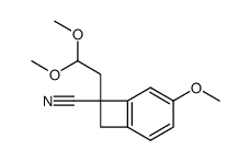 7-(2,2-Dimethoxy-ethyl)-4-methoxy-bicyclo[4.2.0]octa-1(6),2,4-triene-7-carbonitrile Structure