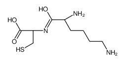 (2R)-2-[[(2S)-2,6-diaminohexanoyl]amino]-3-sulfanylpropanoic acid结构式
