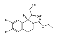 (R)-ethyl 1-((S)-1,2-dihydroxyethyl)-6,7-dihydroxy-3,4-dihydroisoquinoline-2(1H)-carboxylate结构式