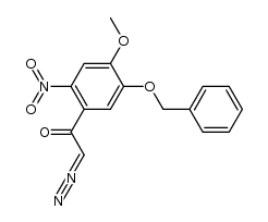 1-(5-benzyloxy-4-methoxy-2-nitro-phenyl)-2-diazo-ethanone结构式