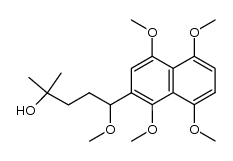 2-(4-hydroxy-1-methoxy-4-methylpentyl)-1,4,5,8-tetramethoxynaphthalene结构式
