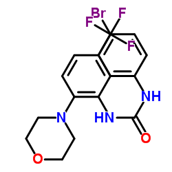 1-(4-Bromophenyl)-3-[2-(4-morpholinyl)-5-(trifluoromethyl)phenyl]urea结构式